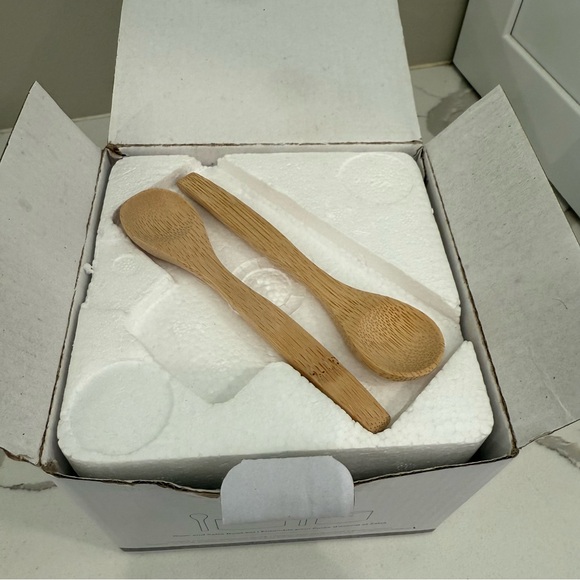 Rae Dunn, Guac and Salsa Bowls with Wooden Spoons - Picture 3 of 6